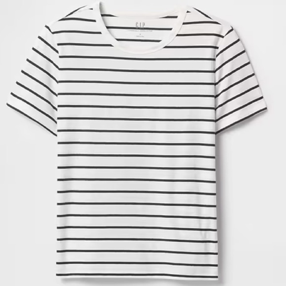 NWT Organic Cotton Black and White Striped T-Shirt